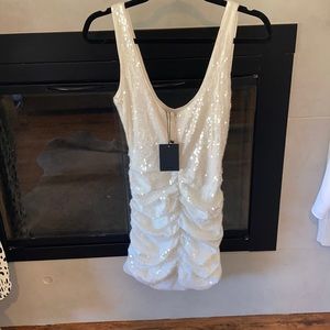 White sequin dress by NBD